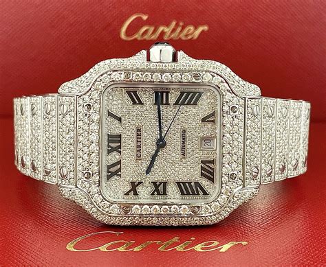 cartier santos diamond watch price.